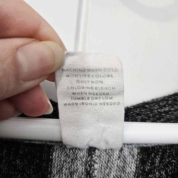 Lane Bryant Black and Gray Hooded Sweatshirt with Stripes - Picture 6 of 6